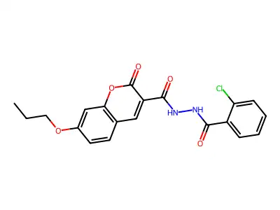 N'-(2-chlorobenzoyl)-2-oxo-7-propoxychromene-3-carbohydrazide structure