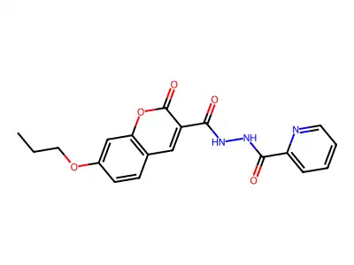 N'-(2-oxo-7-propoxychromene-3-carbonyl)pyridine-2-carbohydrazide structure