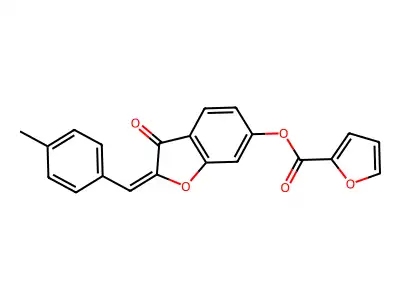 2-[(4-Methylphenyl)methylidene]-3-oxo-2,3-dihydro-1-benzofuran-6-yl furan-2-carboxylate structure