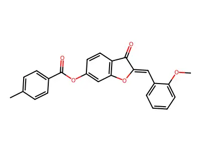 2-[(2-Methoxyphenyl)methylidene]-3-oxo-2,3-dihydro-1-benzofuran-6-yl 4-methylbenzoate structure