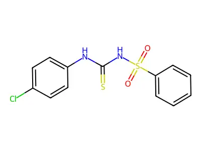 N-[(4-Chlorophenyl)carbamothioyl]benzenesulfonamide structure