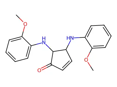 4,5-Bis(2-methoxyanilino)cyclopent-2-en-1-one structure