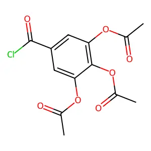 3,4,5-三乙酰氧基苯甲酰氯 structure