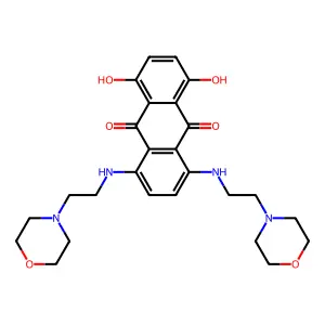 9,10-Anthracenedione, 1,4-dihydroxy-5,8-bis((2-(4-morpholinyl)ethyl)amino)- structure