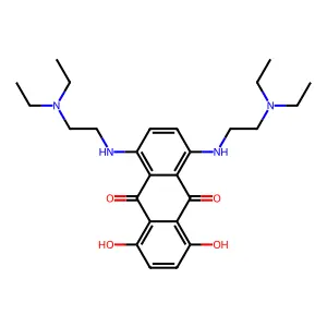 9,10-Anthracenedione, 1,4-bis((2-(diethylamino)ethyl)amino)-5,8-dihydroxy- structure