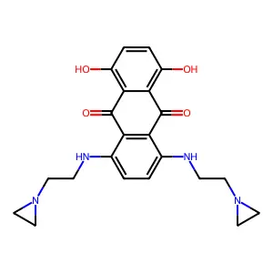 9,10-Anthracenedione, 1,4-bis((2-(1-aziridinyl)ethyl)amino)-5,8-dihydroxy- structure