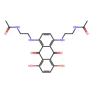 Acetamide, N,N'-((9,10-dihydro-5,8-dihydroxy-9,10-dioxo-1,4-anthracenediyl)bis(imino-2,1-ethanediyl))bis- structure
