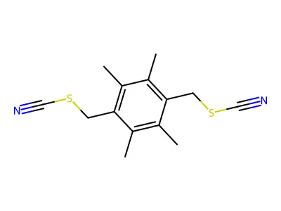 1,2,4,5-Tetramethyl-3,6-bis(thiocyanatomethyl)benzene structure