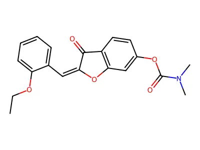 2-[(2-Ethoxyphenyl)methylidene]-3-oxo-2,3-dihydro-1-benzofuran-6-yl dimethylcarbamate structure