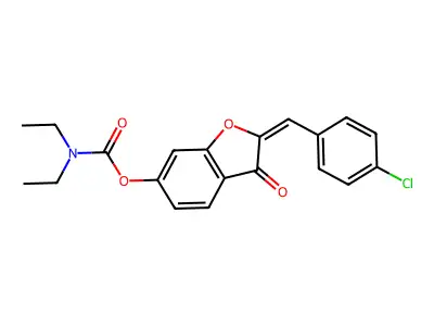 2-[(4-Chlorophenyl)methylidene]-3-oxo-2,3-dihydro-1-benzofuran-6-yl diethylcarbamate structure