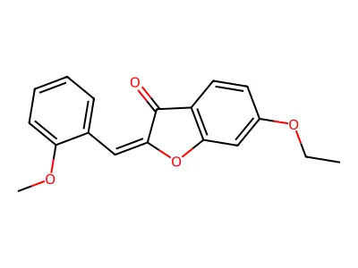 6-Ethoxy-2-[(2-methoxyphenyl)methylidene]-1-benzofuran-3-one structure