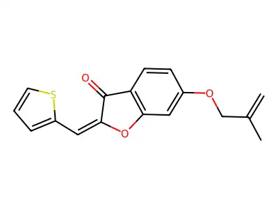 6-[(2-Methylprop-2-en-1-yl)oxy]-2-[(thiophen-2-yl)methylidene]-1-benzofuran-3(2H)-one structure
