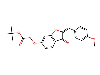 tert-Butyl ({2-[(4-methoxyphenyl)methylidene]-3-oxo-2,3-dihydro-1-benzofuran-6-yl}oxy)acetate structure