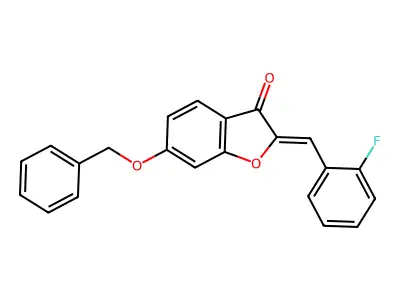 6-(Benzyloxy)-2-[(2-fluorophenyl)methylidene]-1-benzofuran-3(2H)-one structure