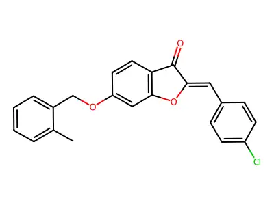 2-[(4-Chlorophenyl)methylidene]-6-[(2-methylphenyl)methoxy]-1-benzofuran-3(2H)-one structure