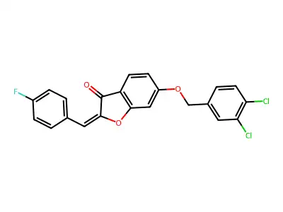 6-[(3,4-Dichlorophenyl)methoxy]-2-[(4-fluorophenyl)methylidene]-1-benzofuran-3(2H)-one structure