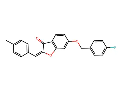 6-[(4-Fluorophenyl)methoxy]-2-[(4-methylphenyl)methylidene]-1-benzofuran-3-one structure