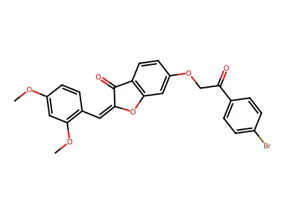6-[2-(4-Bromophenyl)-2-oxoethoxy]-2-[(2,4-dimethoxyphenyl)methylidene]-1-benzofuran-3(2H)-one structure