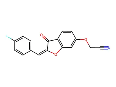 ({2-[(4-Fluorophenyl)methylidene]-3-oxo-2,3-dihydro-1-benzofuran-6-yl}oxy)acetonitrile structure