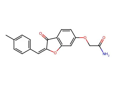 2-({2-[(4-Methylphenyl)methylidene]-3-oxo-2,3-dihydro-1-benzofuran-6-yl}oxy)acetamide structure