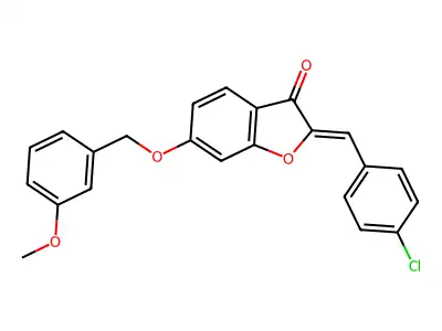 2-[(4-Chlorophenyl)methylidene]-6-[(3-methoxyphenyl)methoxy]-1-benzofuran-3-one structure
