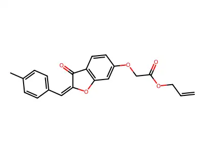 prop-2-enyl 2-[[2-[(4-methylphenyl)methylidene]-3-oxo-1-benzofuran-6-yl]oxy]acetate structure