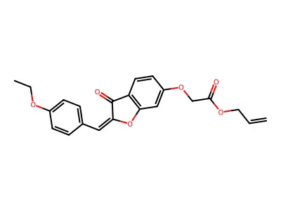 prop-2-enyl 2-[[2-[(4-ethoxyphenyl)methylidene]-3-oxo-1-benzofuran-6-yl]oxy]acetate structure