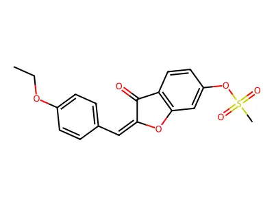 [2-[(4-Ethoxyphenyl)methylidene]-3-oxo-1-benzofuran-6-yl] methanesulfonate structure