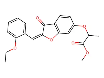 methyl 2-[[2-[(2-ethoxyphenyl)methylidene]-3-oxo-1-benzofuran-6-yl]oxy]propanoate structure