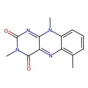 Benzo(g)pteridine-2,4(3H,10H)-dione, 3,6,10-trimethyl- structure