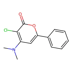 3-Chloro-4-(dimethylamino)-6-phenylpyran-2-one structure