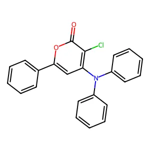 3-Chloro-4-(diphenylamino)-6-phenyl-2H-pyran-2-one structure