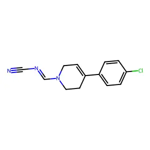 [4-(4-chlorophenyl)-3,6-dihydro-2H-pyridin-1-yl]methylidenecyanamide structure