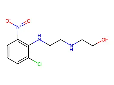 2-({2-[(2-Chloro-6-nitrophenyl)amino]ethyl}amino)ethanol structure