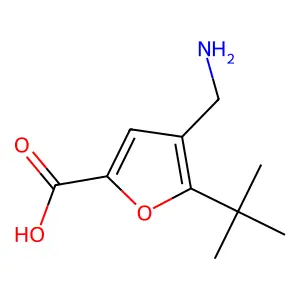 4-Aminomethyl-5-tert-butyl-furan-2-carboxylic acid structure