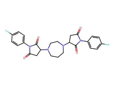 3,3'-(1,4-Diazepane-1,4-diyl)bis[1-(4-fluorophenyl)pyrrolidine-2,5-dione] structure