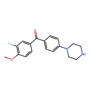 (3-Fluoro-4-methoxyphenyl)(4-(piperazin-1-yl)phenyl)methanone structure