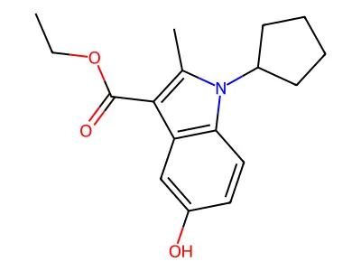 ethyl 1-cyclopentyl-5-hydroxy-2-methyl-1H-indole-3-carboxylate structure