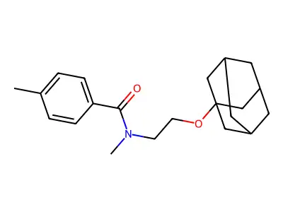 N-[2-(1-adamantyloxy)ethyl]-N,4-dimethylbenzamide structure