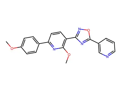 3-[2-Methoxy-6-(4-methoxyphenyl)pyridin-3-yl]-5-pyridin-3-yl-1,2,4-oxadiazole structure