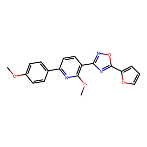 3-[5-(2-Furyl)-1,2,4-oxadiazol-3-yl]-2-methoxy-6-(4-methoxyphenyl)pyridine structure