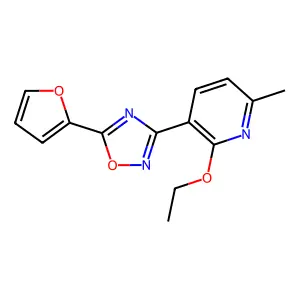 3-(2-Ethoxy-6-methylpyridin-3-yl)-5-(furan-2-yl)-1,2,4-oxadiazole structure