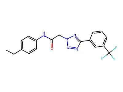 N-(4-ethylphenyl)-2-[5-[3-(trifluoromethyl)phenyl]tetrazol-2-yl]acetamide structure