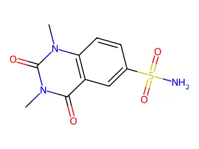 1,3-Dimethyl-2,4-dioxo-1,2,3,4-tetrahydroquinazoline-6-sulfonamide structure