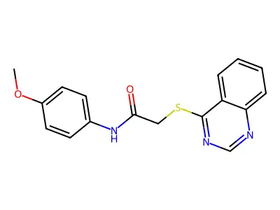 N-(4-methoxyphenyl)-2-quinazolin-4-ylsulfanylacetamide structure