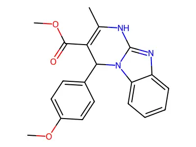 methyl 4-(4-methoxyphenyl)-2-methyl-1,4-dihydropyrimido[1,2-a]benzimidazole-3-carboxylate structure