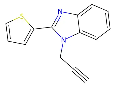 1H-1,3-Benzimidazole, 1-(2-propynyl)-2-(2-thienyl)- structure