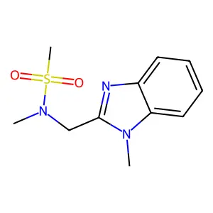 N-methyl-N-[(1-methylbenzimidazol-2-yl)methyl]methanesulfonamide structure