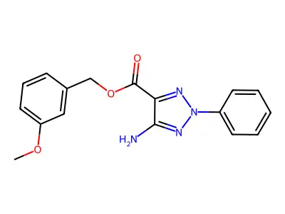 3-methoxybenzyl 5-amino-2-phenyl-2H-1,2,3-triazole-4-carboxylate structure