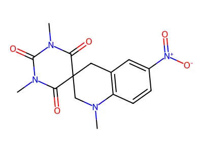 1,1',3-trimethyl-6'-nitrospiro[1,3-diazinane-5,3'-2,4-dihydroquinoline]-2,4,6-trione structure